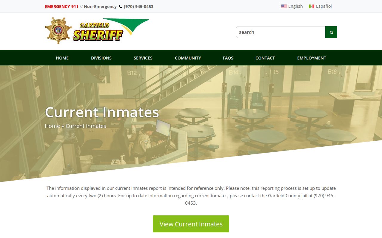 Garfield County arrest search current inmates report