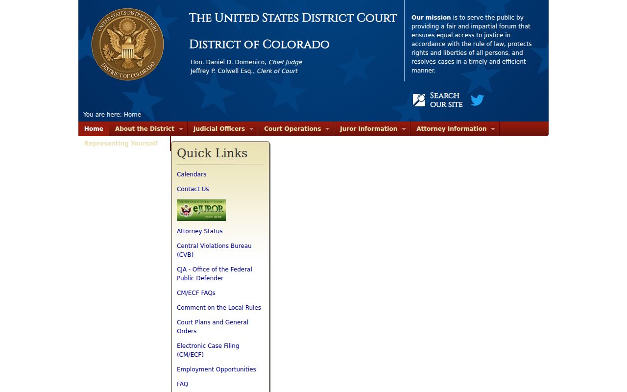 Federal criminal court cases serving Garfield County