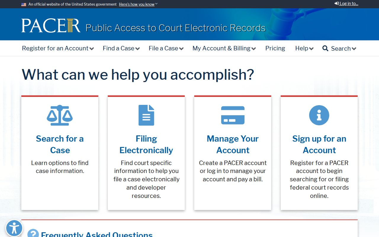 PACER federal court case lookup for Garfield County