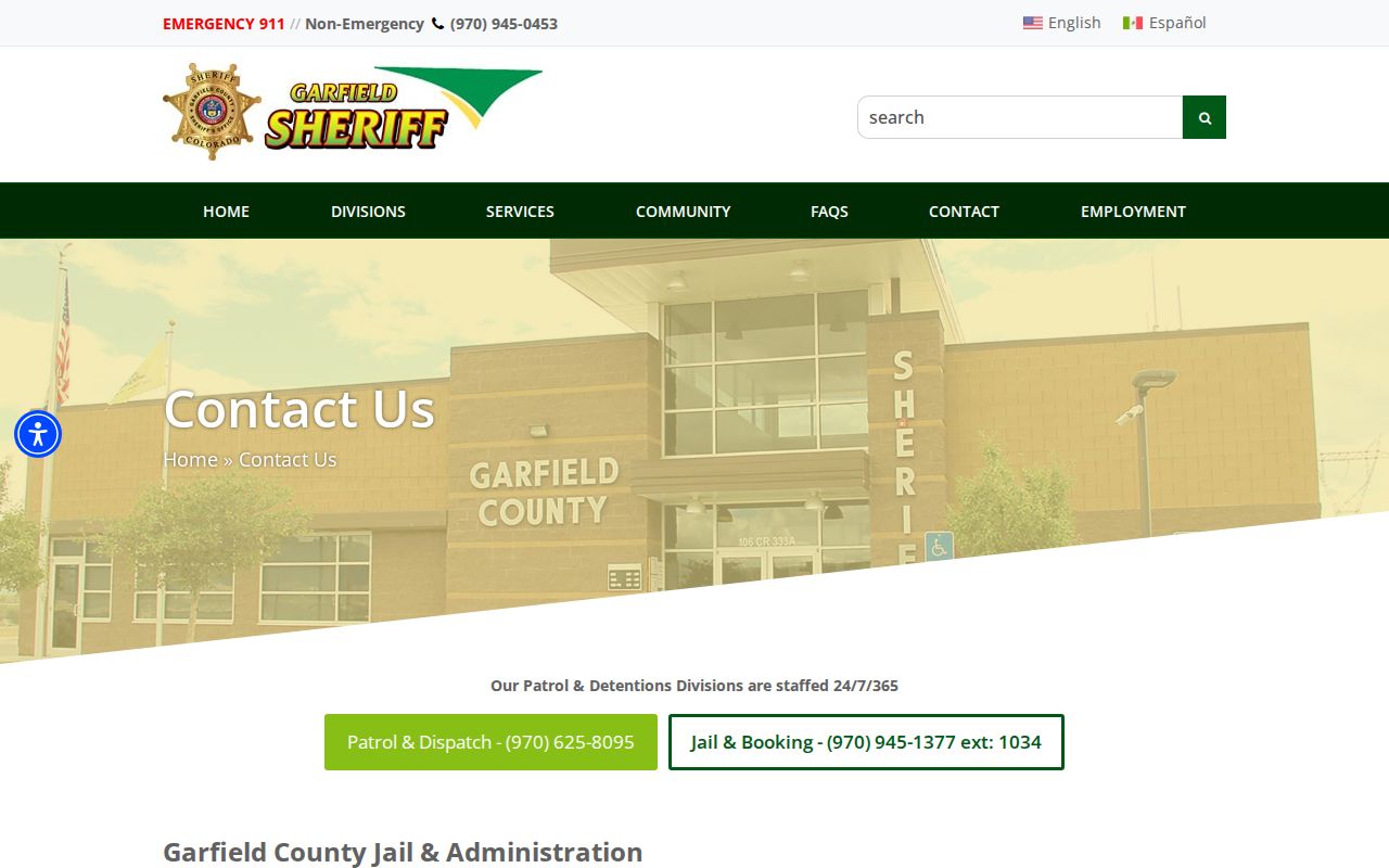 Garfield County jail and Rifle Records Annex contacts