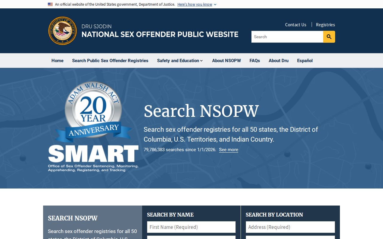 National cross-state sex offender lookup for Garfield County residents